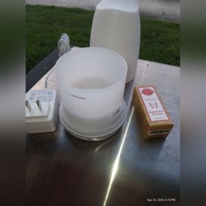 White oil diffuser and Scentsy oil